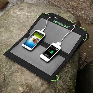Poweradd 7W Foldable Solar Panel Portable Solar Charger for iphone, iPad, iPod